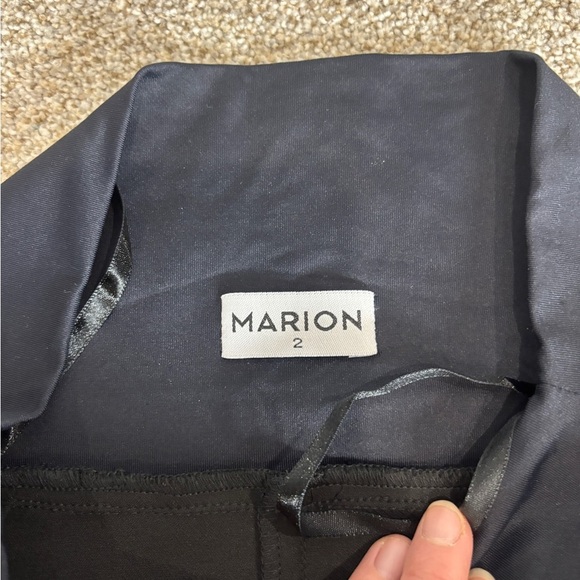 Marion Women's Slim Leg Over-Belly Maternity Dress Pants in Black Size 2 - Picture 3 of 16